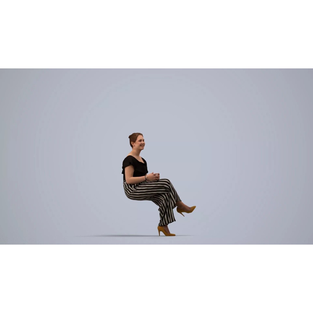 Caucasian Woman 3D Model – Realistic Office Character, FBX - View 4