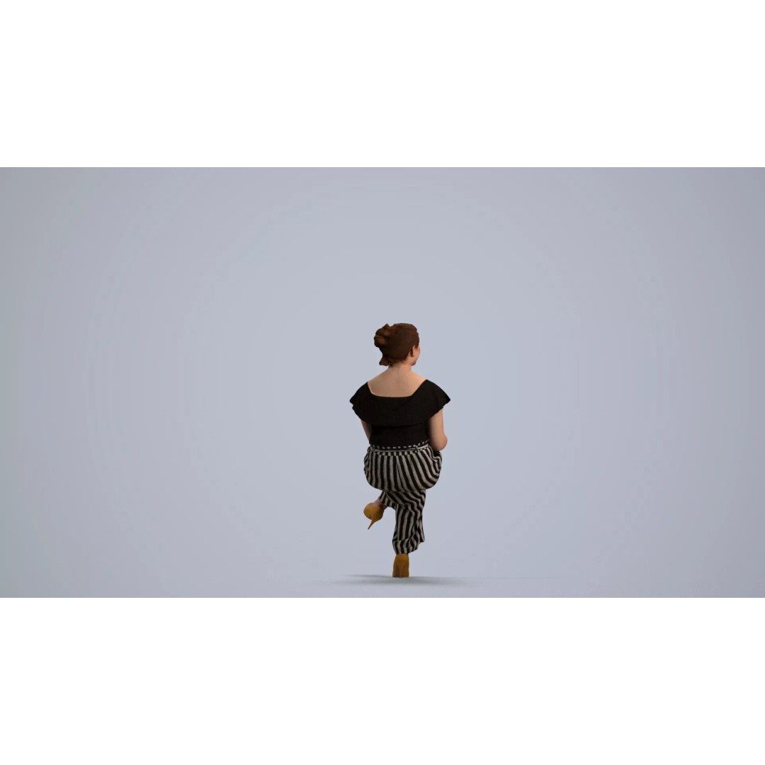 Caucasian Woman 3D Model – Realistic Office Character, FBX - View 5
