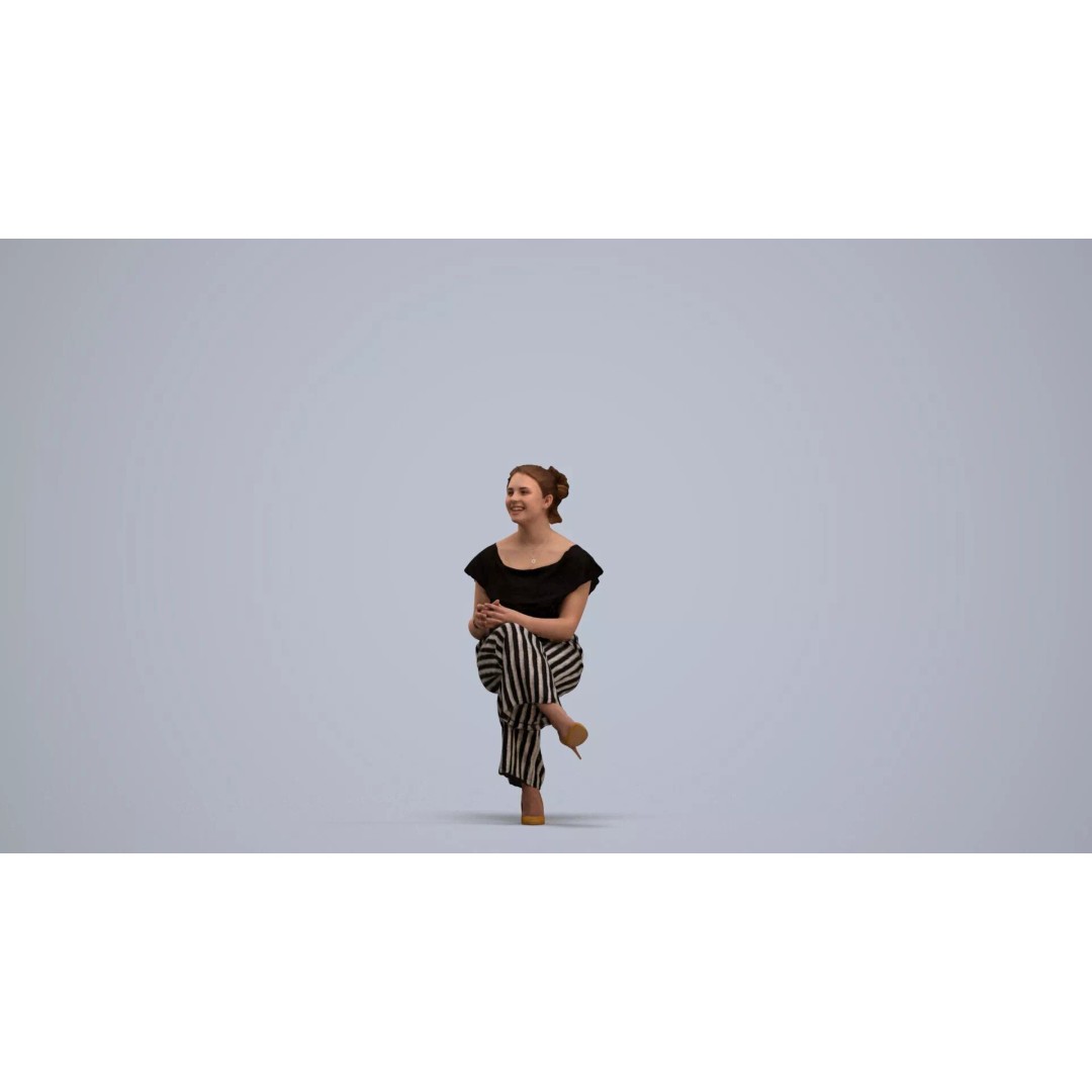 Caucasian Woman 3D Model – Realistic Office Character, FBX - View 6