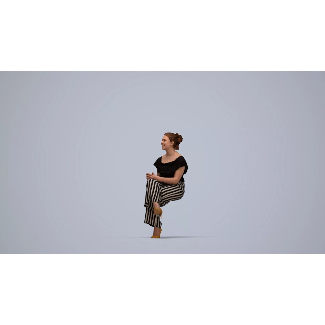 Caucasian Woman 3D Model – Realistic Office Character, FBX - View 8