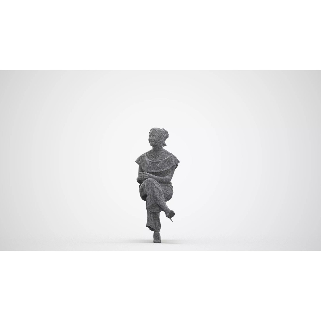 Caucasian Woman 3D Model – Realistic Office Character, FBX - View 9