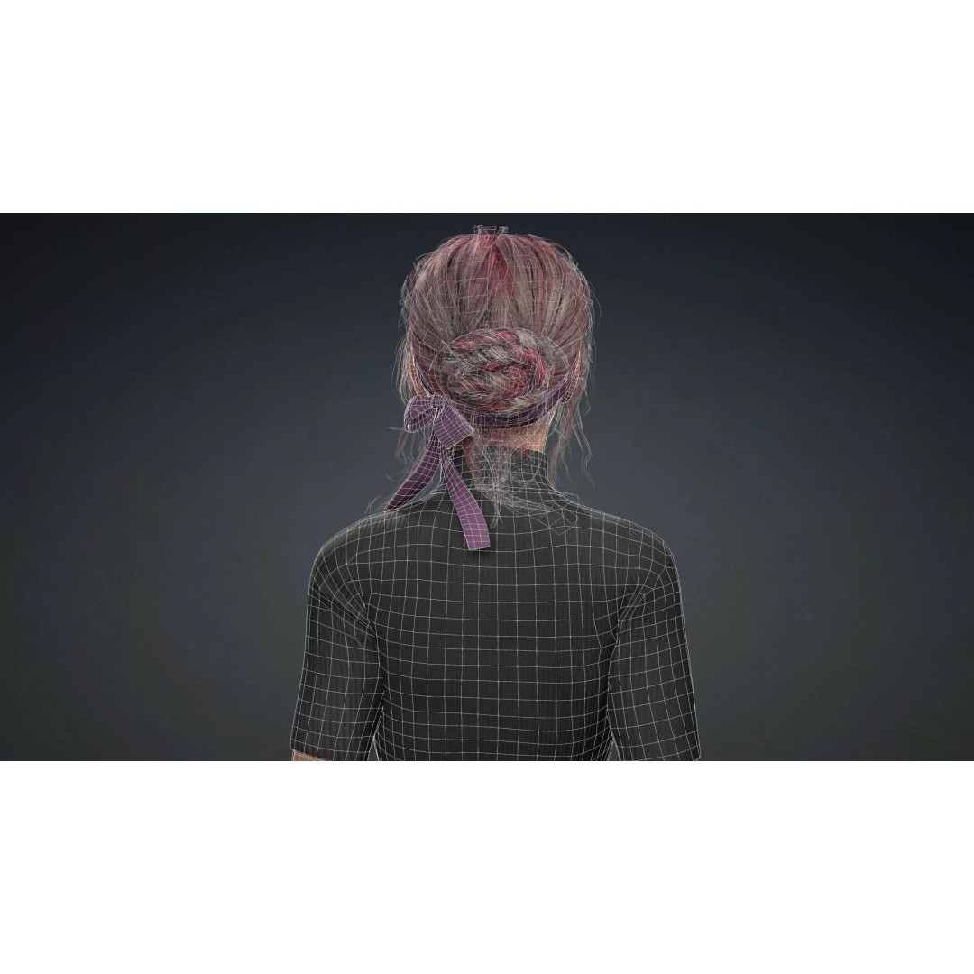 Beautiful Girl 3D Model – Realistic Rigged Character for Games - View 17
