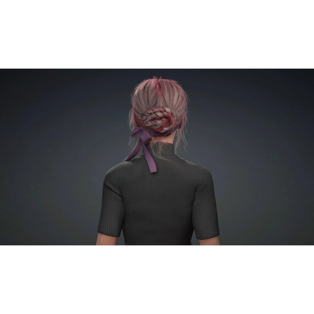 Beautiful Girl 3D Model – Realistic Rigged Character for Games - View 7