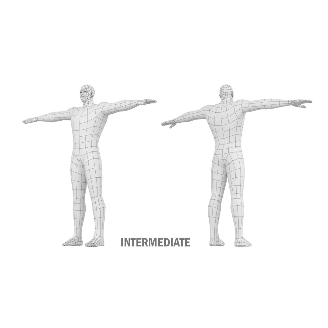 Hero Male 3D Model – Low Poly Base Mesh, FBX, Blender, Animation - View 18