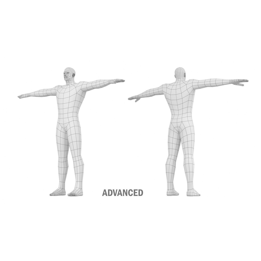 Hero Male 3D Model – Low Poly Base Mesh, FBX, Blender, Animation - View 19