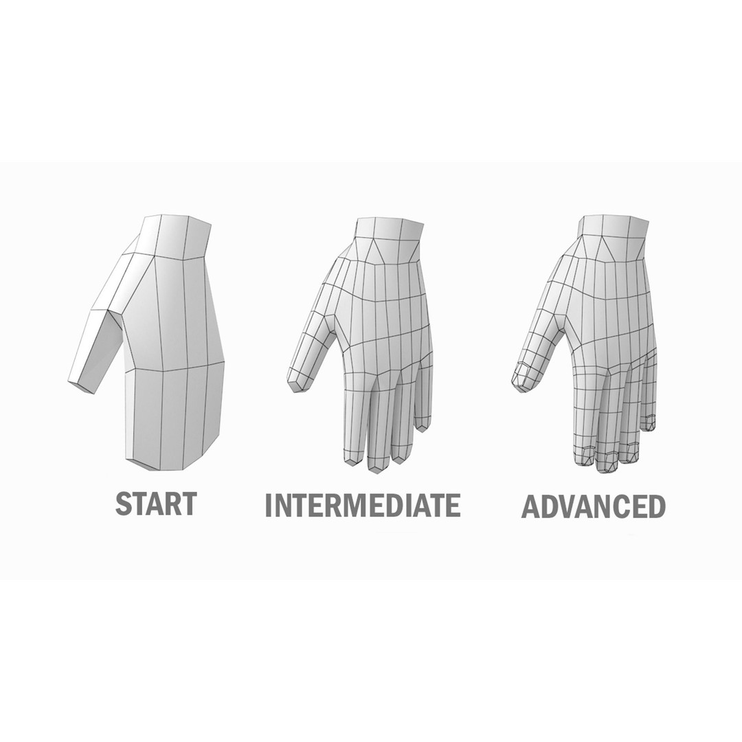 Hero Male 3D Model – Low Poly Base Mesh, FBX, Blender, Animation - View 22