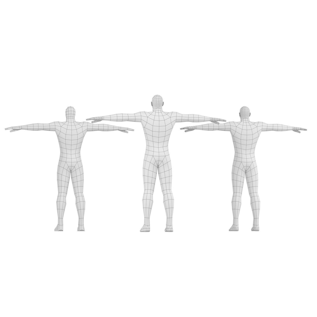 Hero Male 3D Model – Low Poly Base Mesh, FBX, Blender, Animation - View 8
