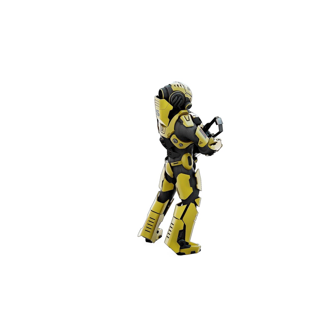 Cyborg Soldier RX-10 3D Model – Rigged Sci-Fi Character for Unity & Unreal Engine - View 10