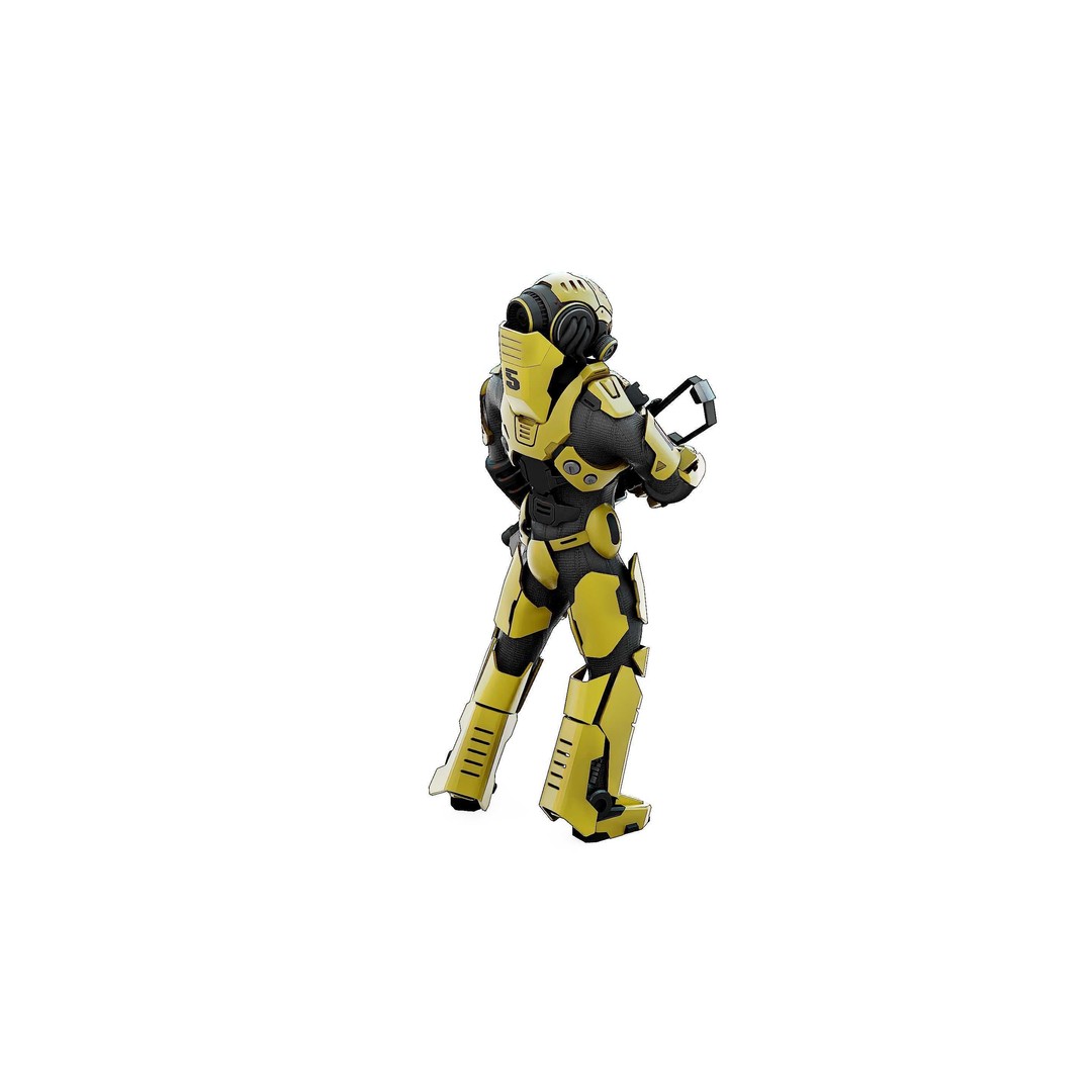 Cyborg Soldier RX-10 3D Model – Rigged Sci-Fi Character for Unity & Unreal Engine - View 11