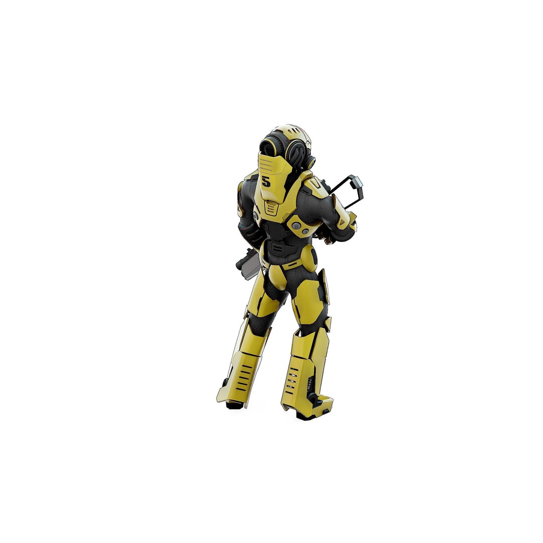 Cyborg Soldier RX-10 3D Model – Rigged Sci-Fi Character for Unity & Unreal Engine - View 12