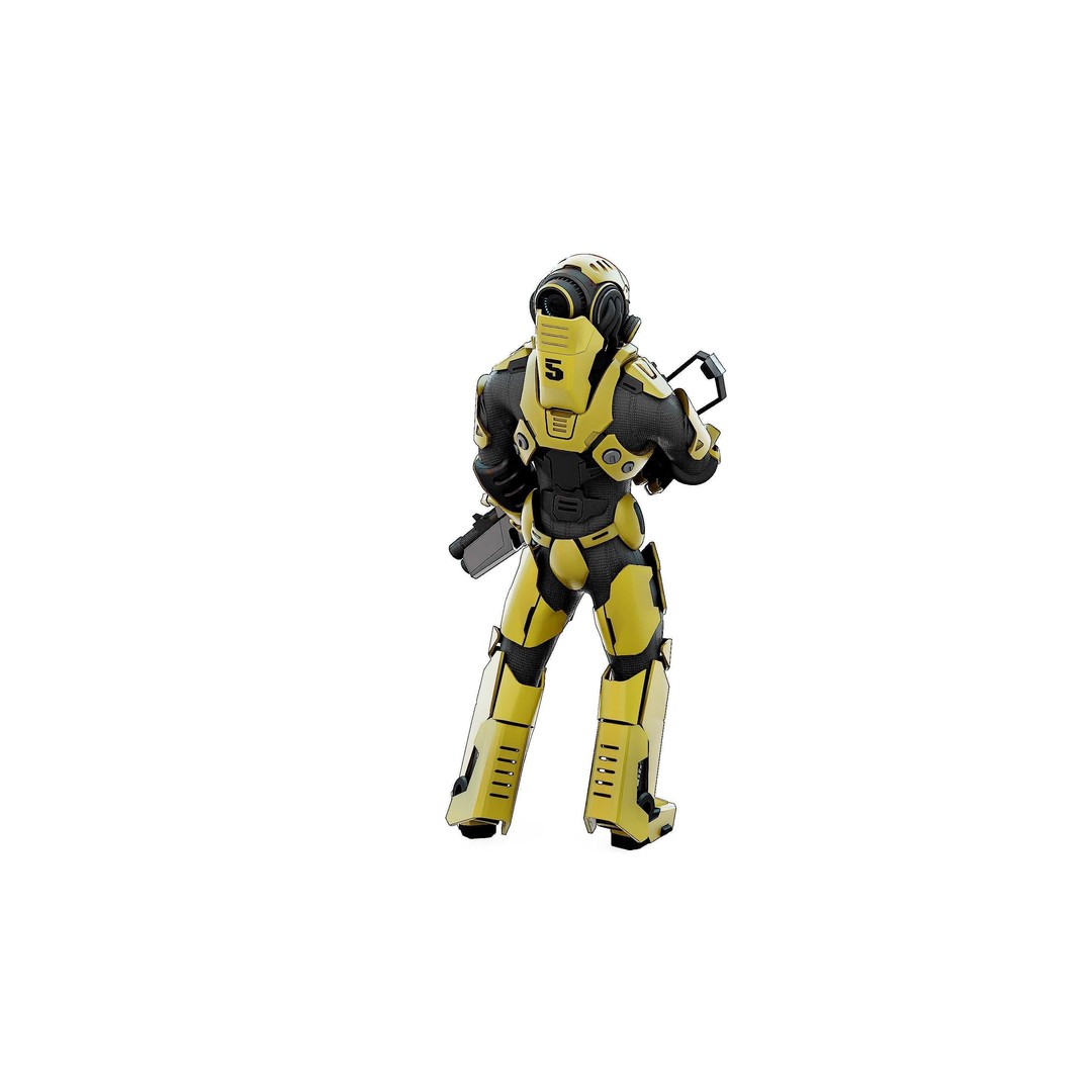 Cyborg Soldier RX-10 3D Model – Rigged Sci-Fi Character for Unity & Unreal Engine - View 13