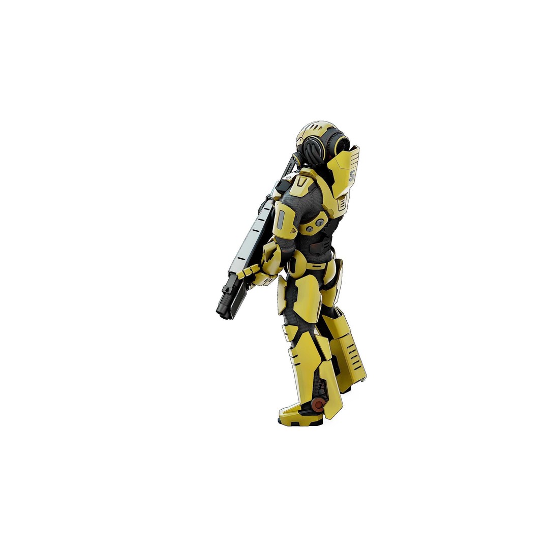 Cyborg Soldier RX-10 3D Model – Rigged Sci-Fi Character for Unity & Unreal Engine - View 18