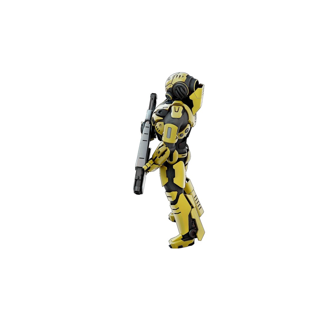 Cyborg Soldier RX-10 3D Model – Rigged Sci-Fi Character for Unity & Unreal Engine - View 19