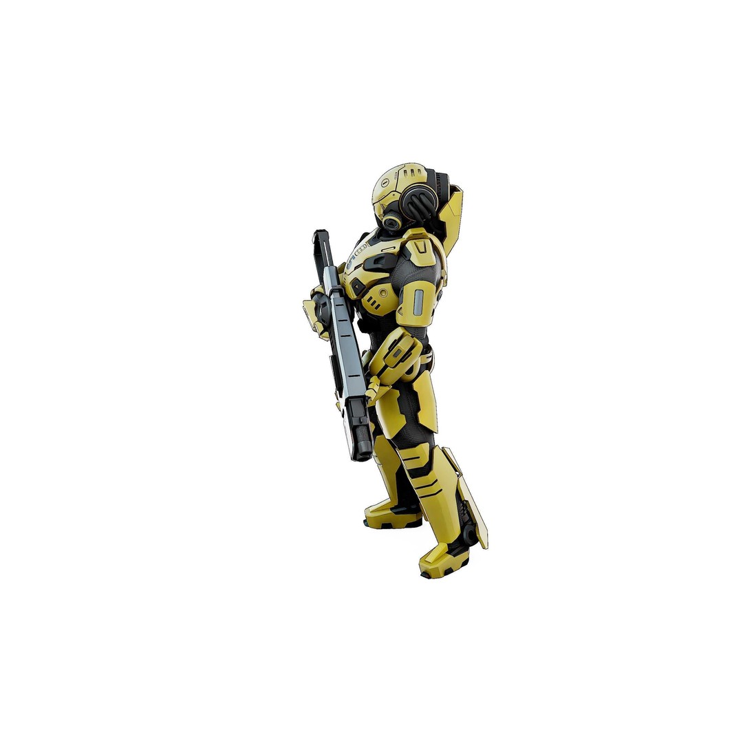 Cyborg Soldier RX-10 3D Model – Rigged Sci-Fi Character for Unity & Unreal Engine - View 20
