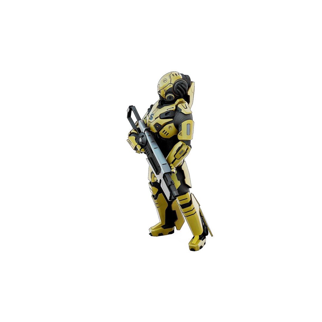 Cyborg Soldier RX-10 3D Model – Rigged Sci-Fi Character for Unity & Unreal Engine - View 21