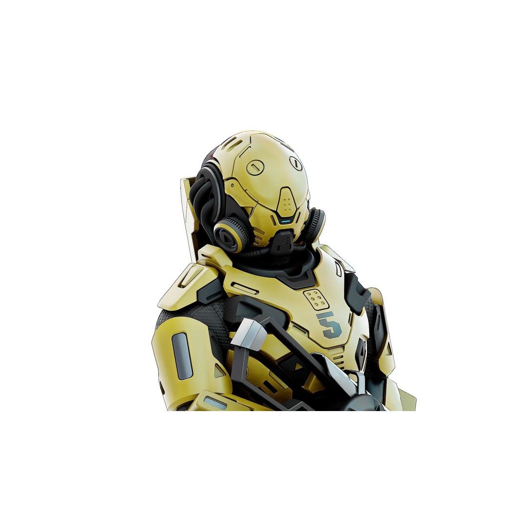 Cyborg Soldier RX-10 3D Model – Rigged Sci-Fi Character for Unity & Unreal Engine - View 24