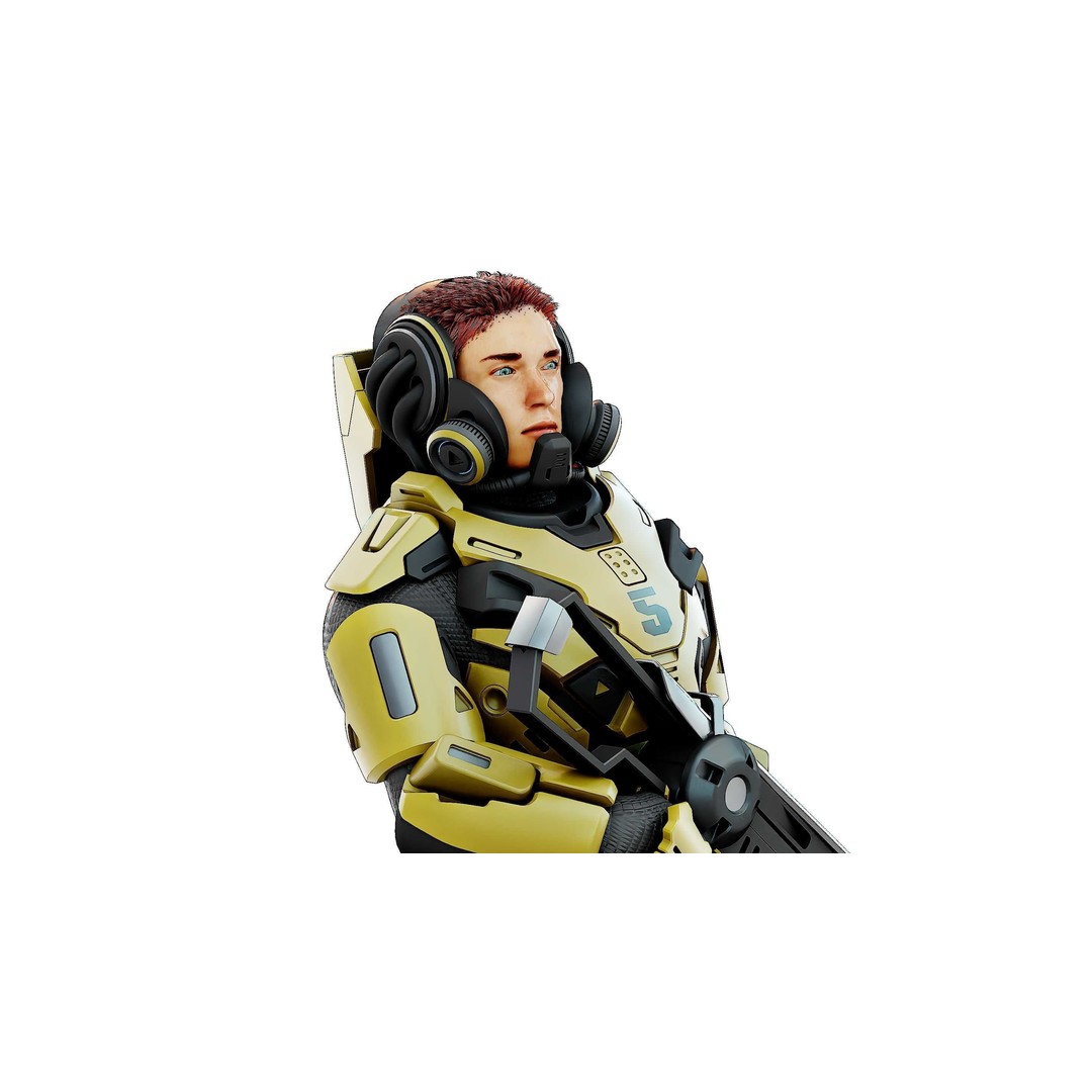 Cyborg Soldier RX-10 3D Model – Rigged Sci-Fi Character for Unity & Unreal Engine - View 25