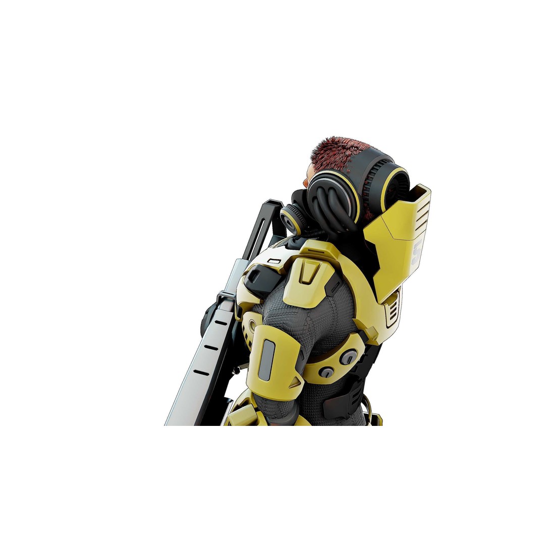 Cyborg Soldier RX-10 3D Model – Rigged Sci-Fi Character for Unity & Unreal Engine - View 26