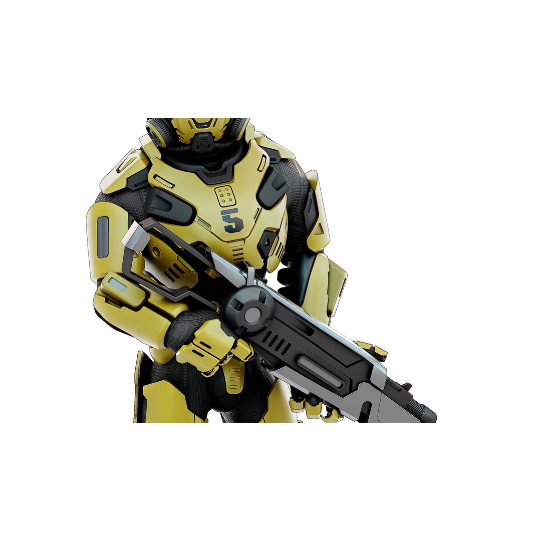 Cyborg Soldier RX-10 3D Model – Rigged Sci-Fi Character for Unity & Unreal Engine - View 28