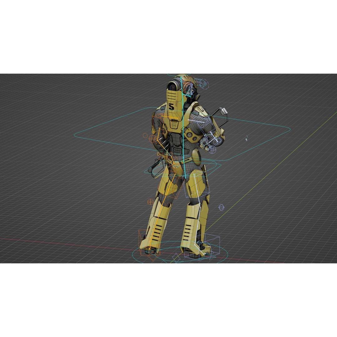Cyborg Soldier RX-10 3D Model – Rigged Sci-Fi Character for Unity & Unreal Engine - View 39