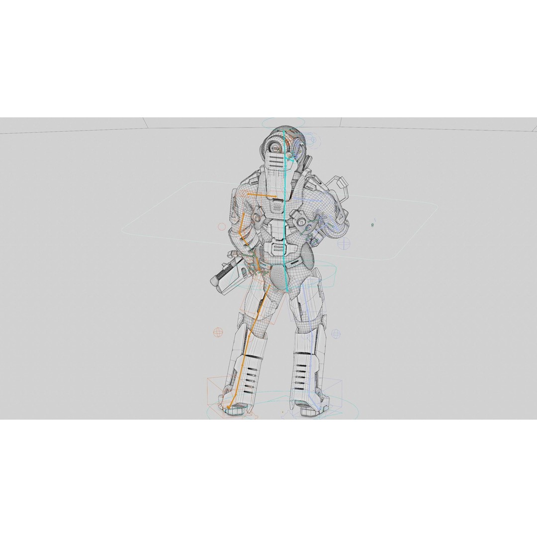 Cyborg Soldier RX-10 3D Model – Rigged Sci-Fi Character for Unity & Unreal Engine - View 42