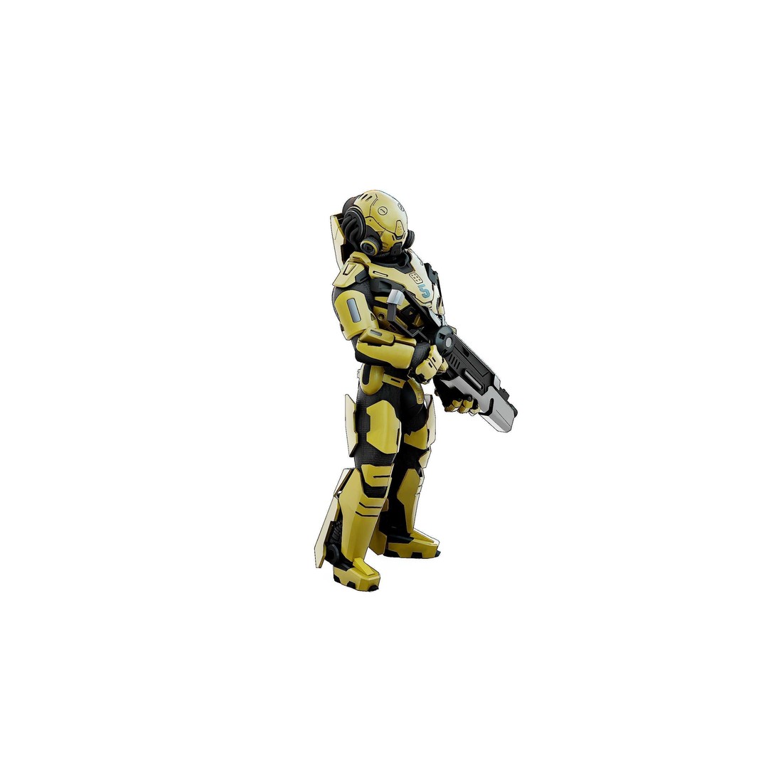 Cyborg Soldier RX-10 3D Model – Rigged Sci-Fi Character for Unity & Unreal Engine - View 6