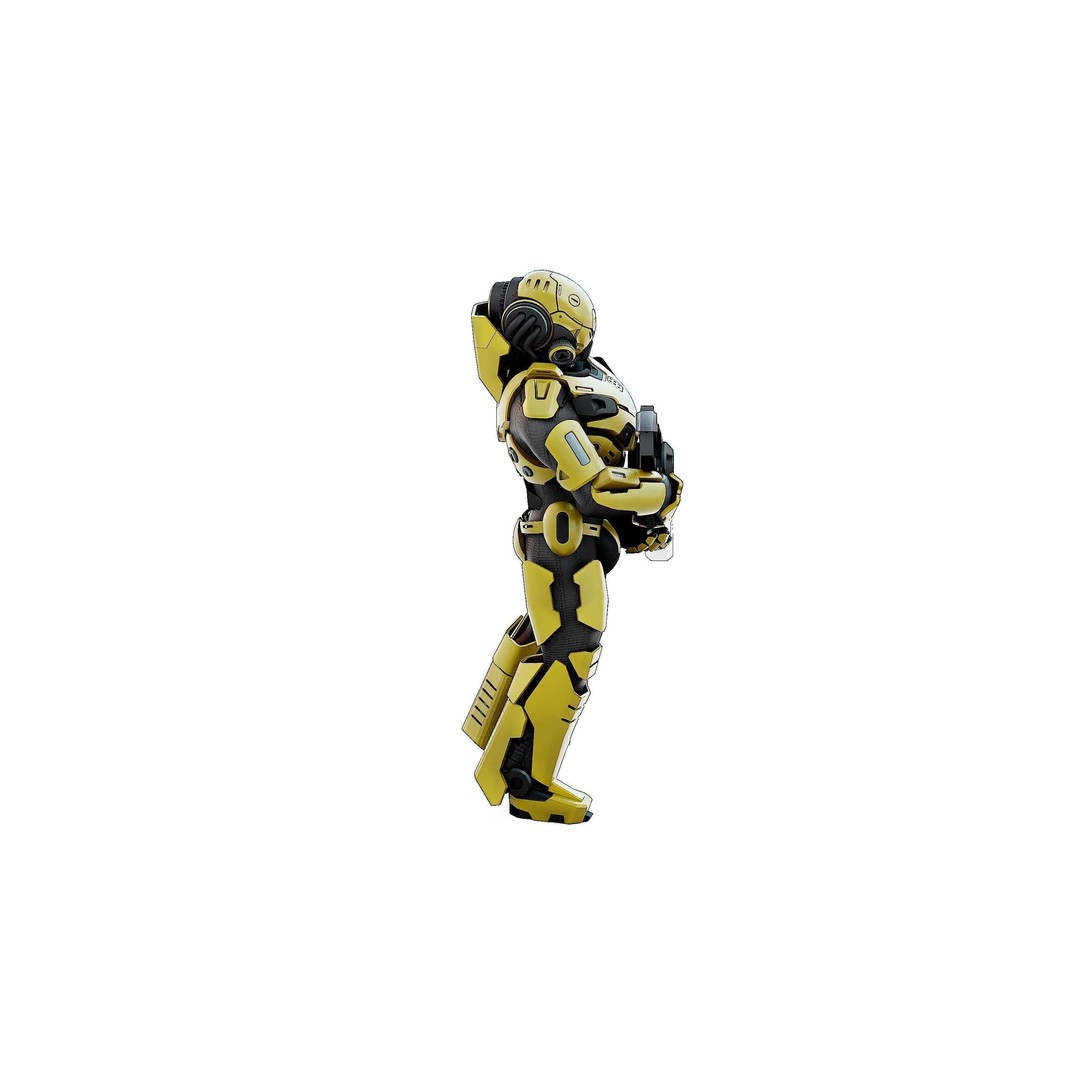 Cyborg Soldier RX-10 3D Model – Rigged Sci-Fi Character for Unity & Unreal Engine - View 8