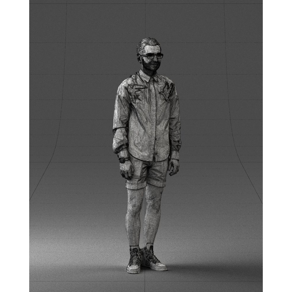 Casual Male Character 3D Model – Realistic Full Body Scan, FBX, OBJ - View 10