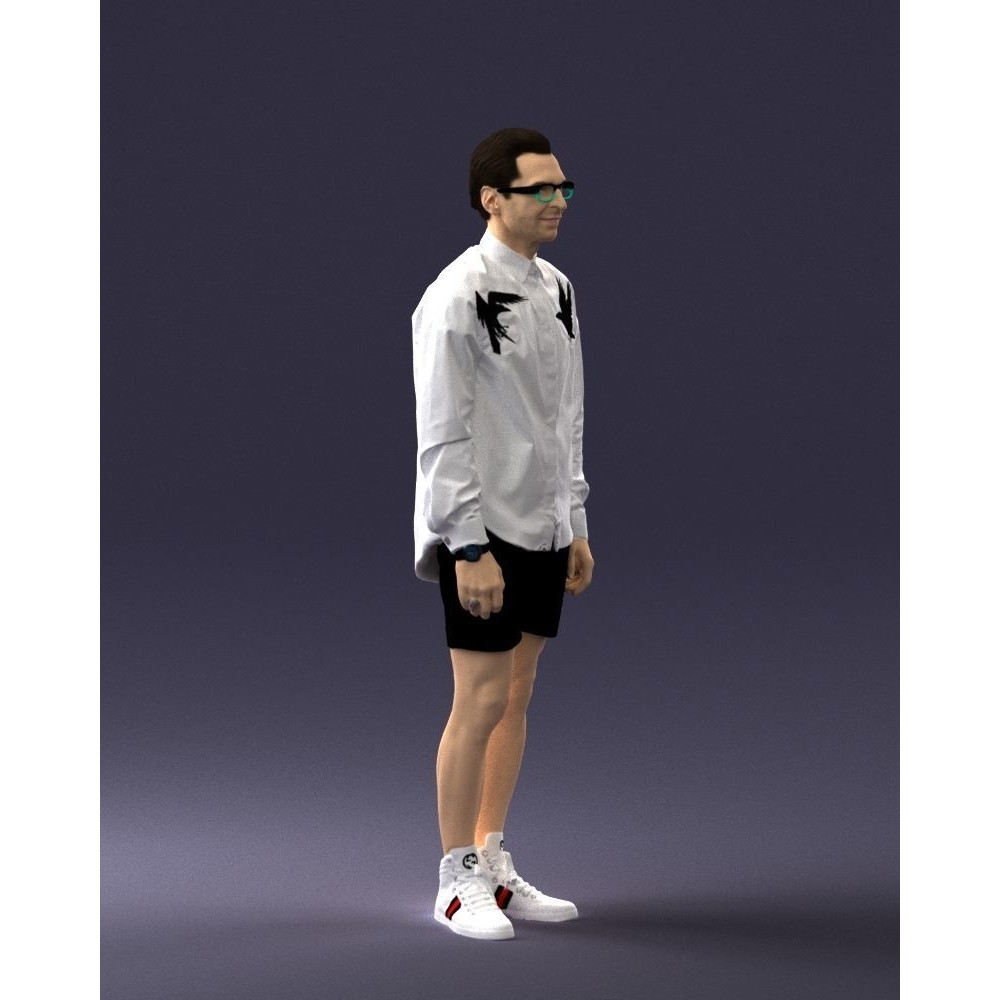 Casual Male Character 3D Model – Realistic Full Body Scan, FBX, OBJ - View 11