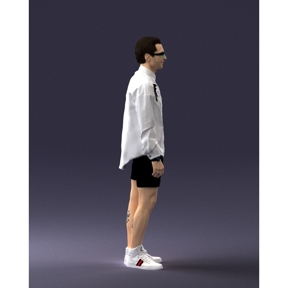 Casual Male Character 3D Model – Realistic Full Body Scan, FBX, OBJ - View 14