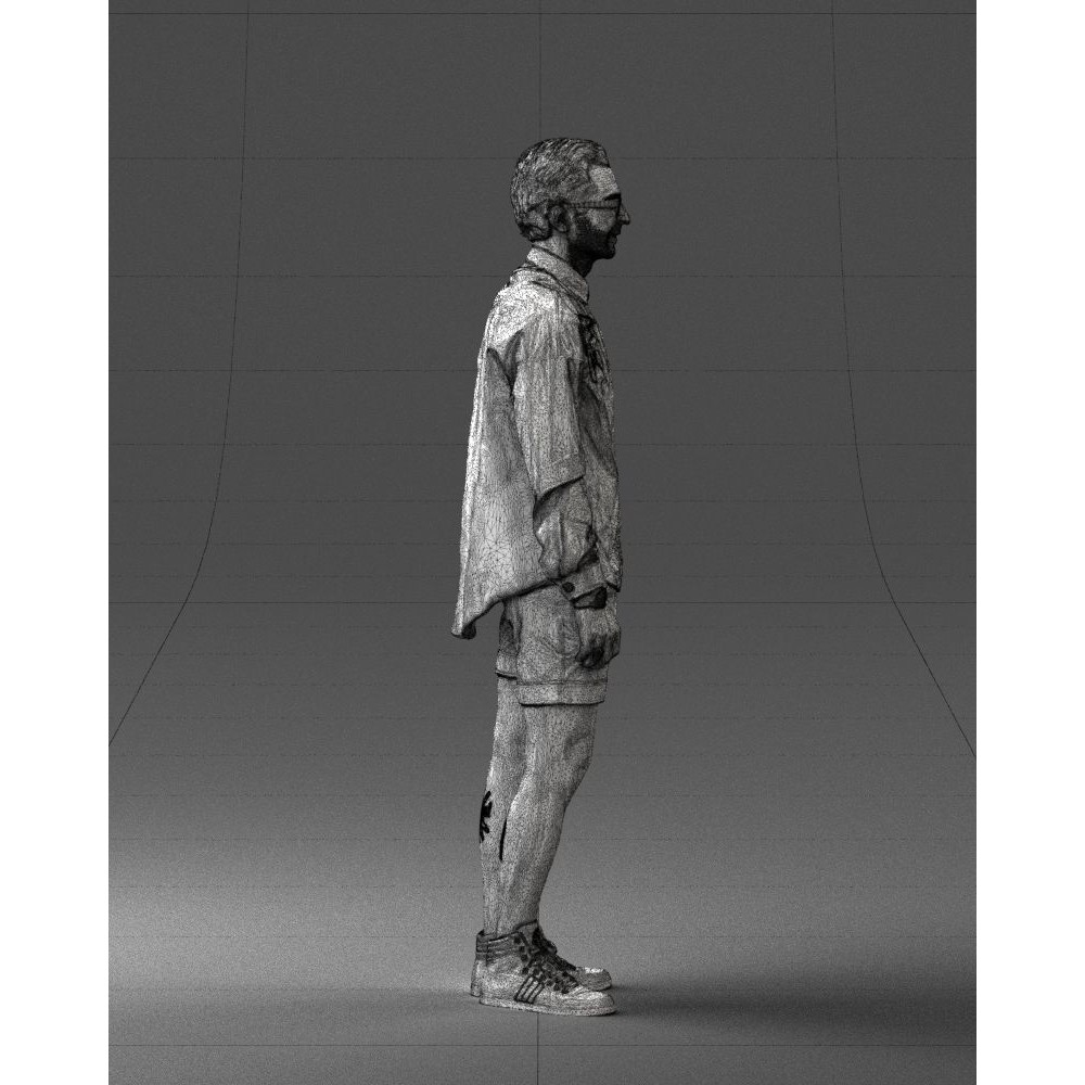 Casual Male Character 3D Model – Realistic Full Body Scan, FBX, OBJ - View 16