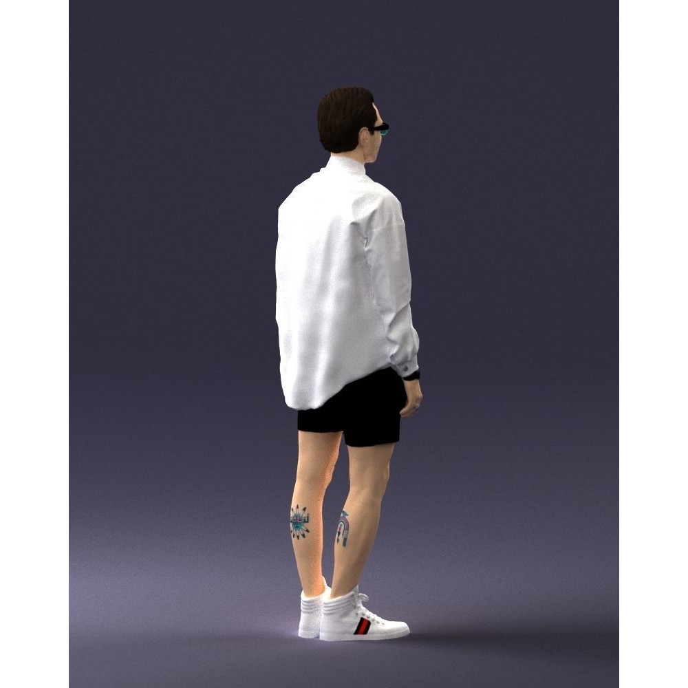 Casual Male Character 3D Model – Realistic Full Body Scan, FBX, OBJ - View 17