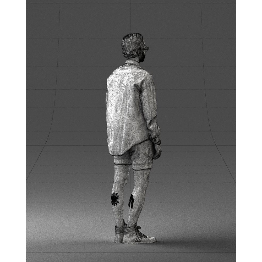Casual Male Character 3D Model – Realistic Full Body Scan, FBX, OBJ - View 19
