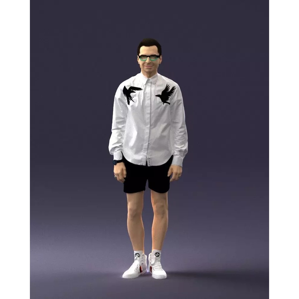 Casual Male Character 3D Model – Realistic Full Body Scan, FBX, OBJ - View 2