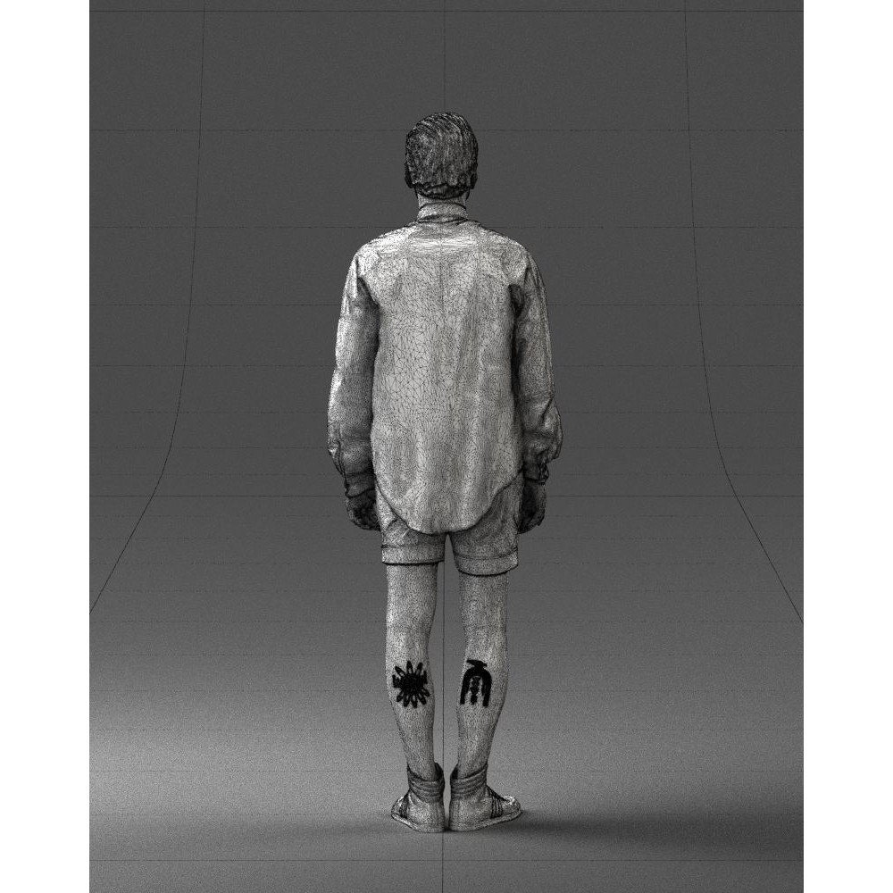 Casual Male Character 3D Model – Realistic Full Body Scan, FBX, OBJ - View 22