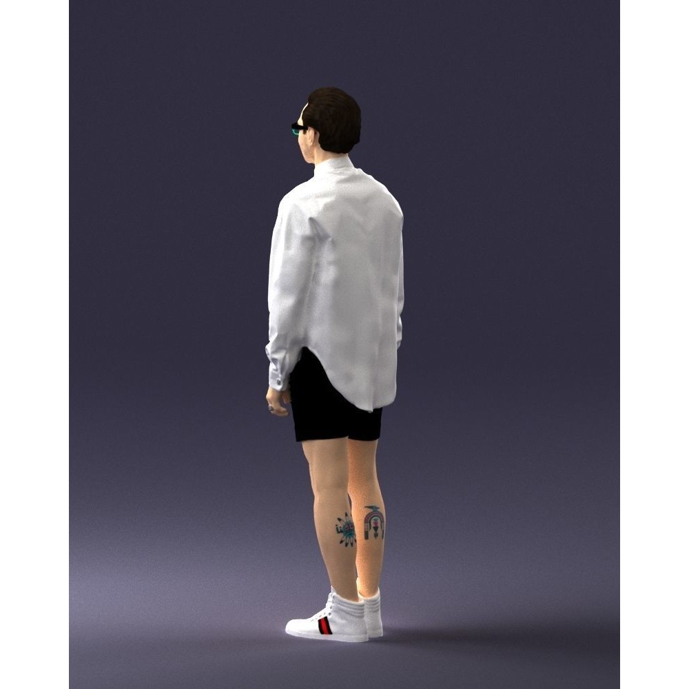 Casual Male Character 3D Model – Realistic Full Body Scan, FBX, OBJ - View 23