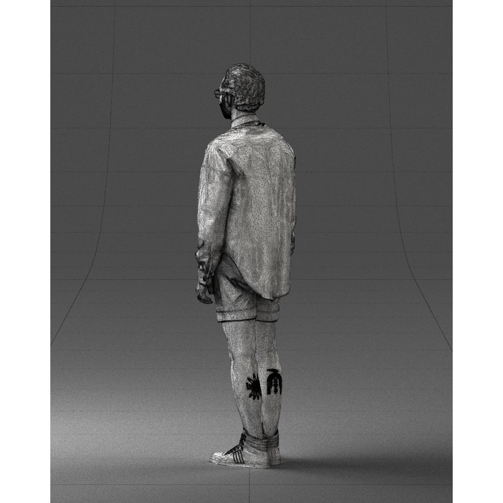 Casual Male Character 3D Model – Realistic Full Body Scan, FBX, OBJ - View 25