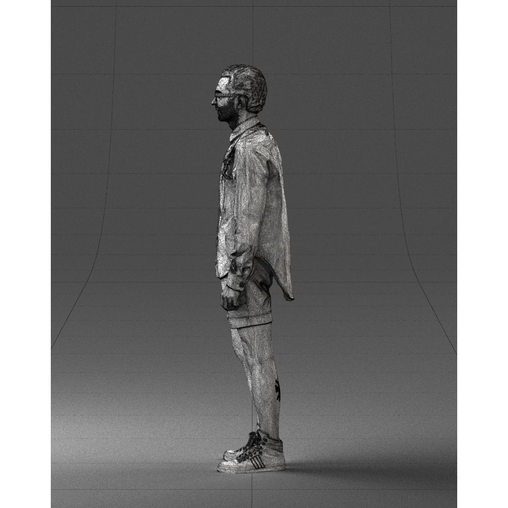 Casual Male Character 3D Model – Realistic Full Body Scan, FBX, OBJ - View 28