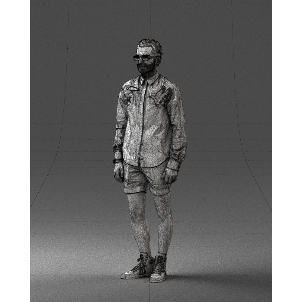Casual Male Character 3D Model – Realistic Full Body Scan, FBX, OBJ - View 34