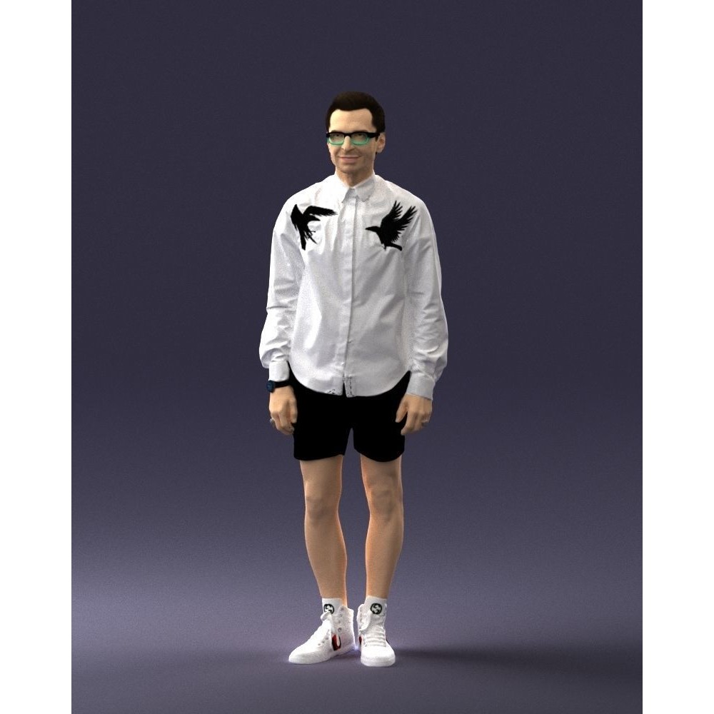 Casual Male Character 3D Model – Realistic Full Body Scan, FBX, OBJ - View 35