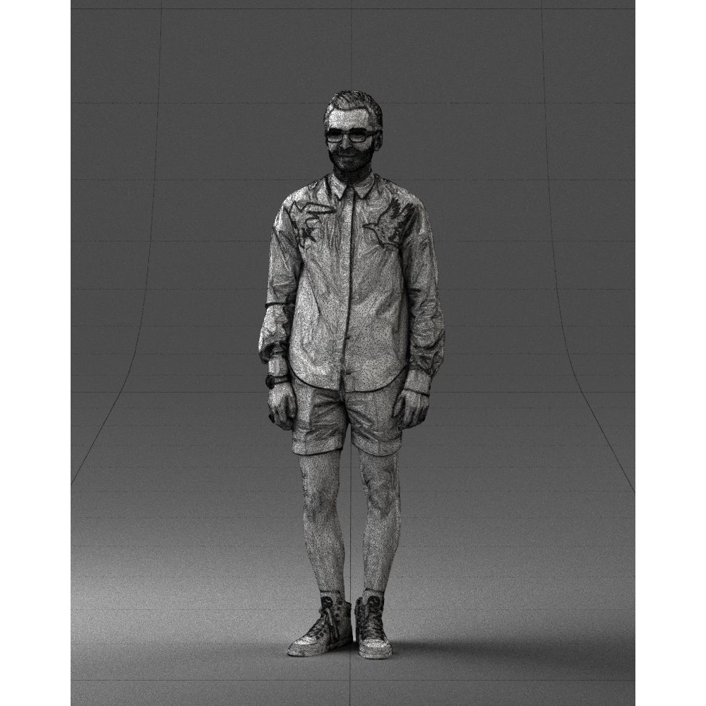 Casual Male Character 3D Model – Realistic Full Body Scan, FBX, OBJ - View 37