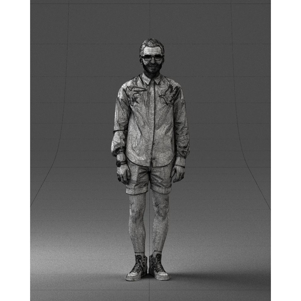 Casual Male Character 3D Model – Realistic Full Body Scan, FBX, OBJ - View 7