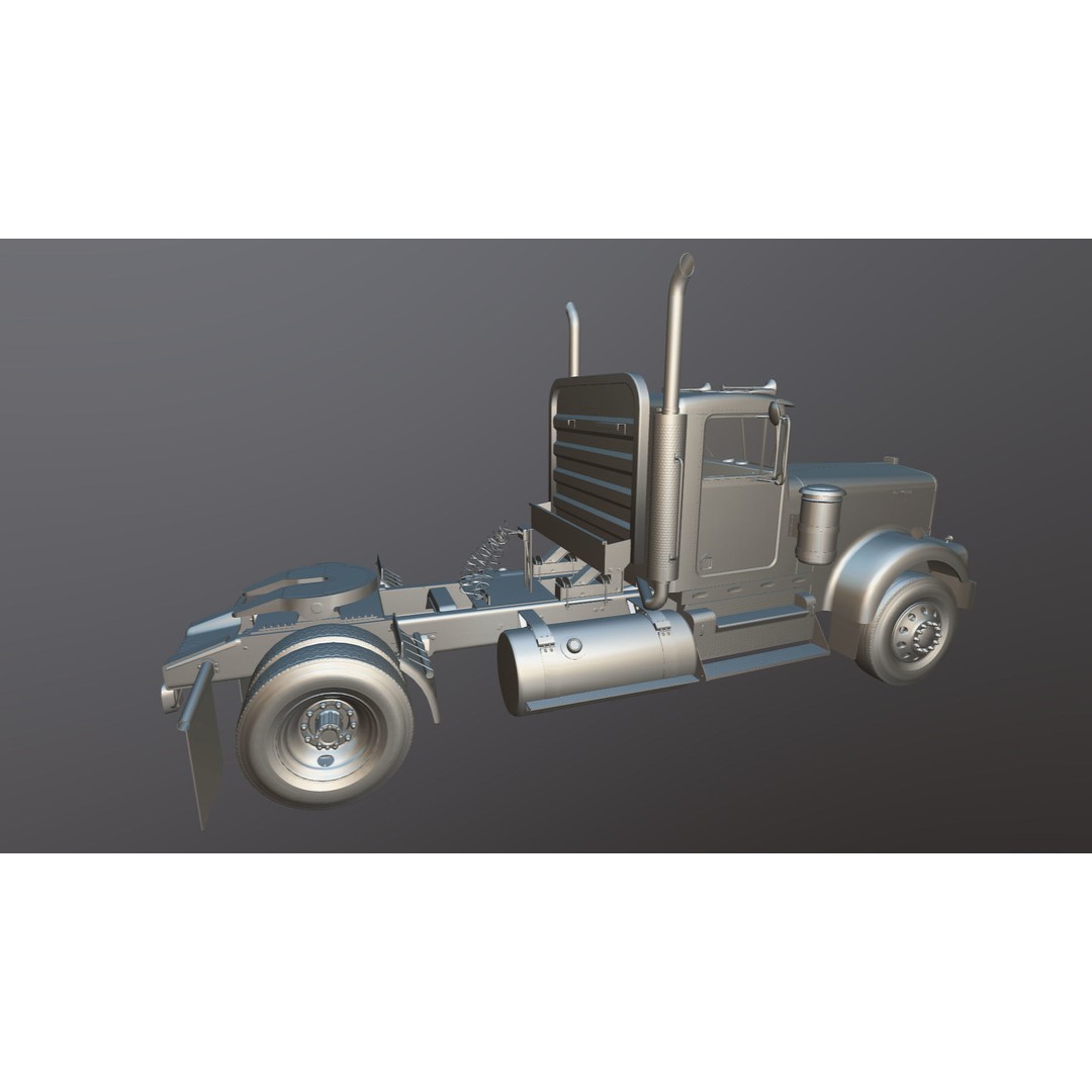 Kenworth W900A 3D Model – Low Poly Game Ready Truck with PBR Textures - View 36