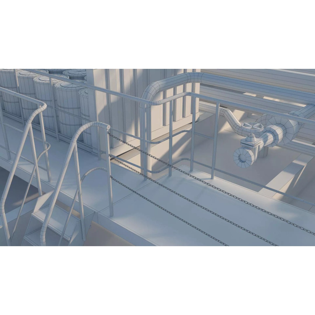 Bunkering Tanker 3D Model – Realistic Fuel Supply Ship, OBJ & FBX