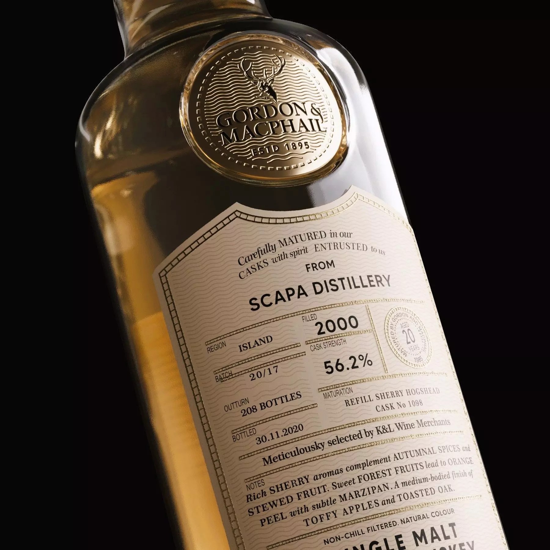 Gordon and McPhail Whiskey Bottle - PBR Textured 3D Model - View 6