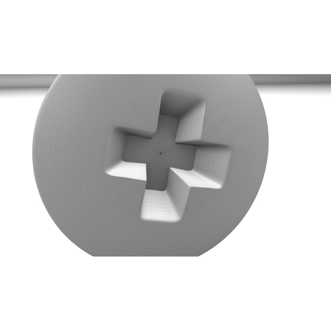 Star Screw 3D Model – Low Poly Industrial Asset, FBX & OBJ