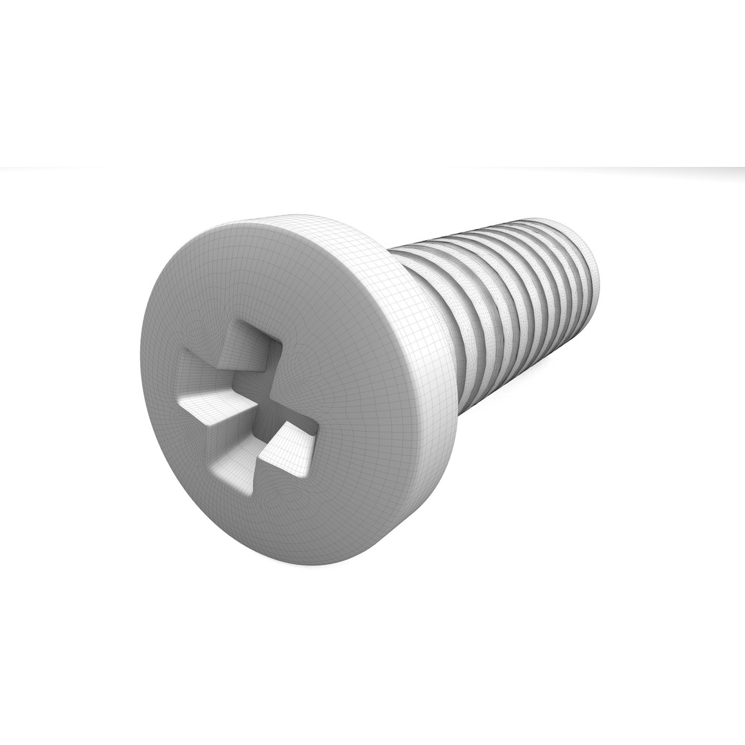 Star Screw 3D Model – Low Poly Industrial Asset, FBX & OBJ - View 13
