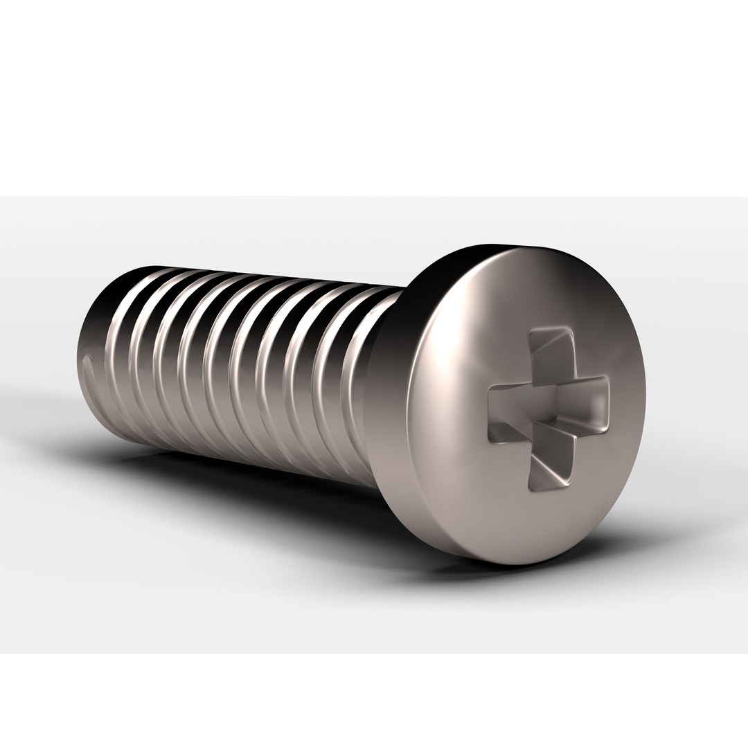 Star Screw 3D Model – Low Poly Industrial Asset, FBX & OBJ - View 3