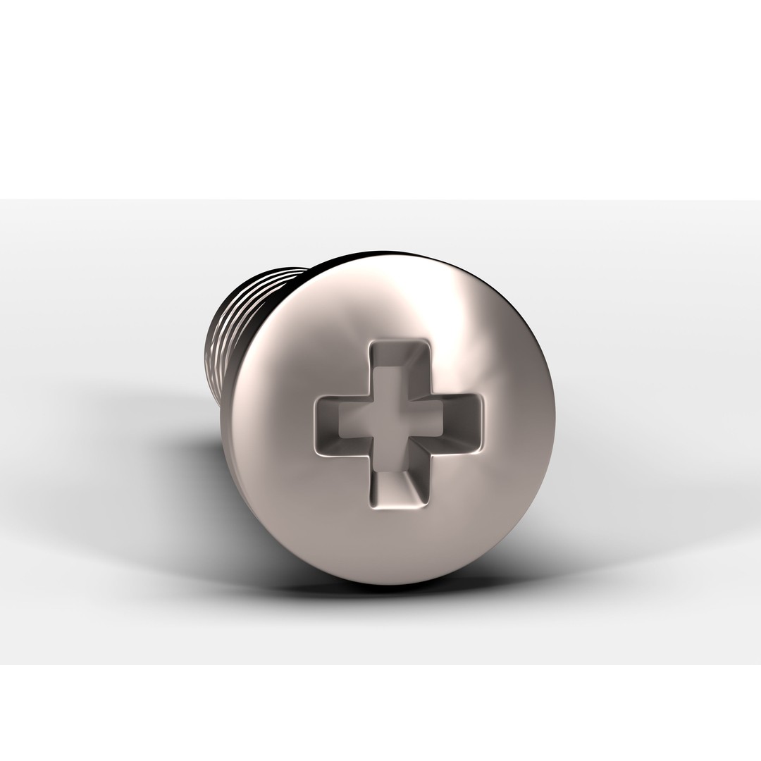 Star Screw 3D Model – Low Poly Industrial Asset, FBX & OBJ - View 4
