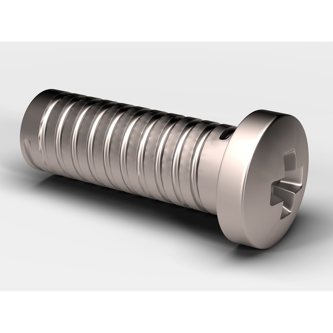 Star Screw 3D Model – Low Poly Industrial Asset, FBX & OBJ - View 5